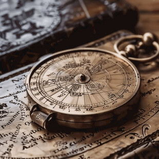 航海船用铜罩磁罗经