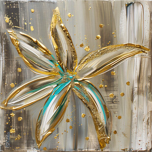 质感金属花卉素材