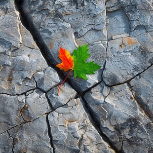 石头缝中的树苗