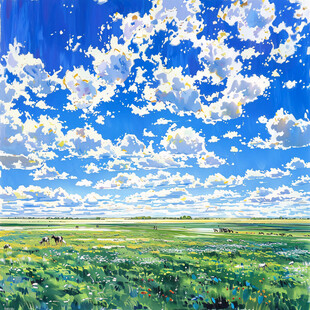 油画大草原