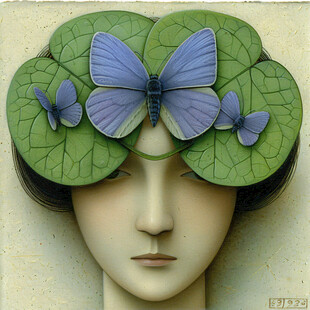 绿蝴蝶头像