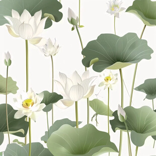 工装荷花壁纸