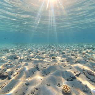 阳光透海底