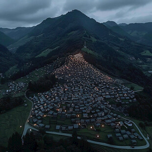 山村液夜景