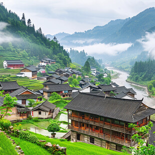 侗寨房子民居建筑