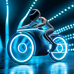 科技感的摩托车