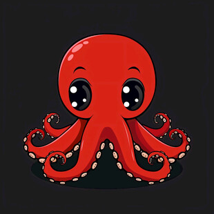 卡通动物章鱼