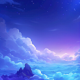 夜空场景插画