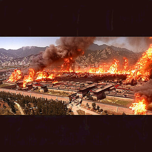 万箭齐射城门场景