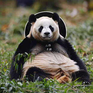 躺姿的熊猫