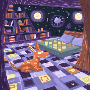 图书馆儿童插画