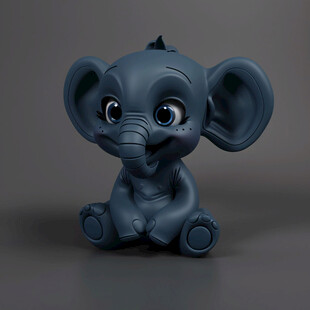 呆萌卡通大象设计