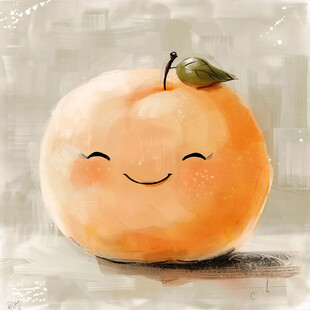 原创桔子卡通形象