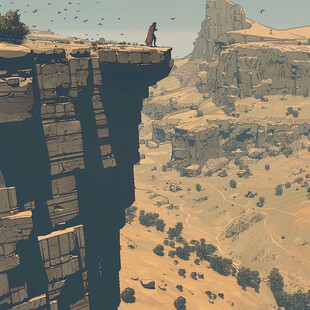 影片质感悬崖景观