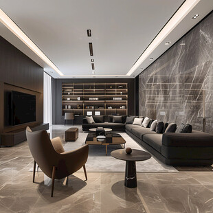 岩板客厅场景素材