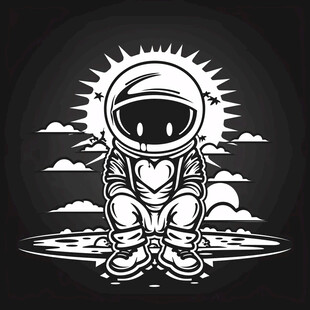 黑白小航天员