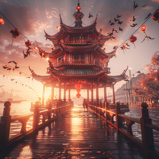 中式亭台楼阁
