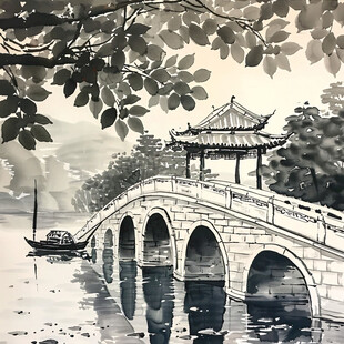 湘子桥插画