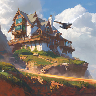 美式卡通风格场景