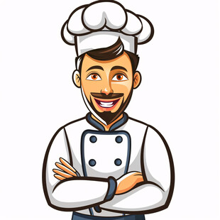 男厨师交叉双臂头像