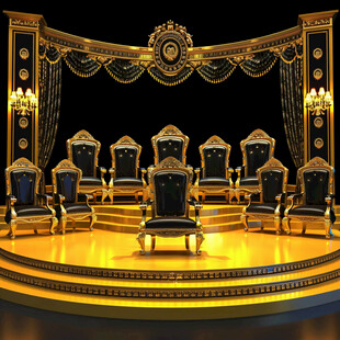 金碧辉煌宫殿宝座