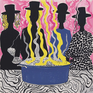 扑克人抽象装饰画