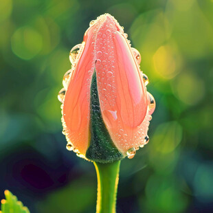 郁金香花瓣水珠