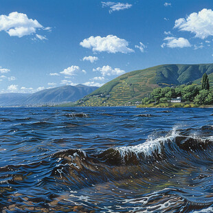 波浪河水江水湖水大海