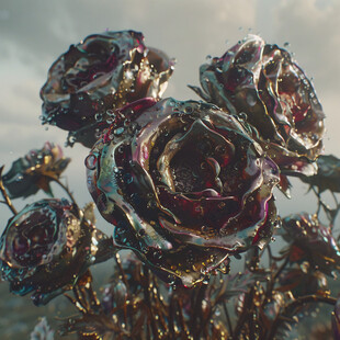 闪光光圈玫瑰花