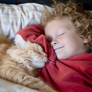 孩子和猫咪