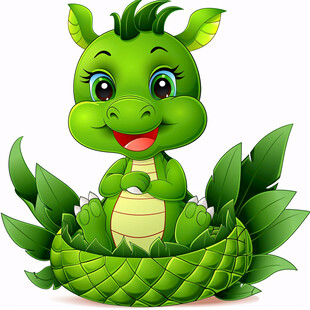 卡通可爱小青龙