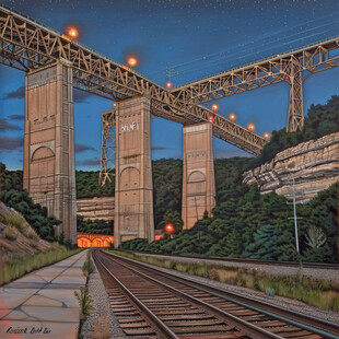 纵深感铁路涂鸦