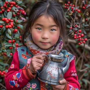 茶山小女孩