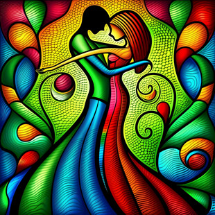 绚丽彩色装饰画