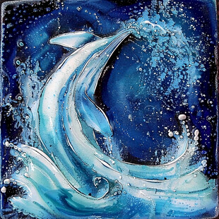 海豚立体画设计