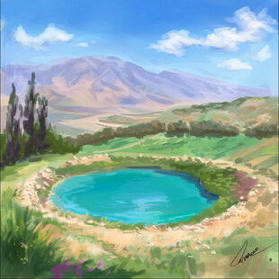 天池地池火山湖泊