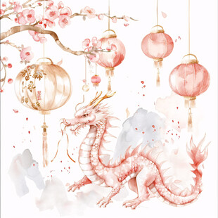 龙年手提卡通龙灯