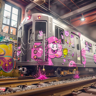 车厢上涂鸦