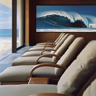 波涛海涛壁画海波海浪