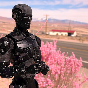 首钢园墨甲机器人雕塑