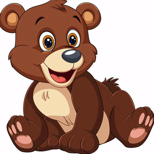 卡通可爱小棕熊