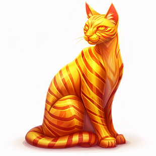 写实猫毛茸茸宠物插画