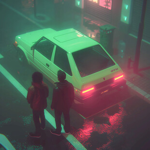 赛博朋克装饰画