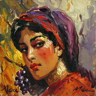 维吾尔美女插画