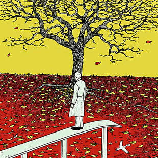 手绘原创插画秋天