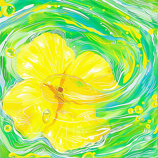 黄色蝴蝶插画