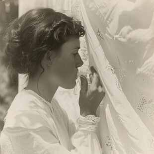 白纱的女子