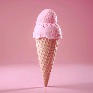 粉色冰激凌