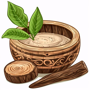 木桶饭插画