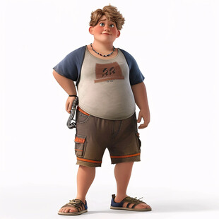 男生可爱胖墩设计